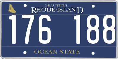 RI license plate 176188