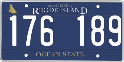 RI license plate 176189