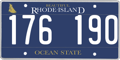 RI license plate 176190