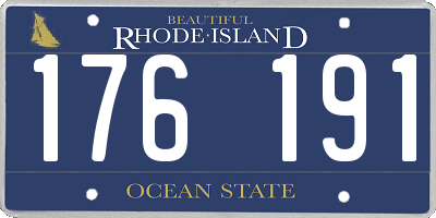 RI license plate 176191
