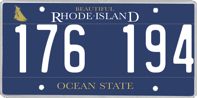 RI license plate 176194