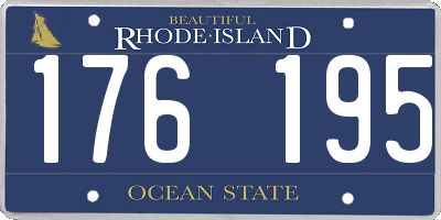 RI license plate 176195