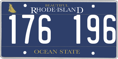 RI license plate 176196