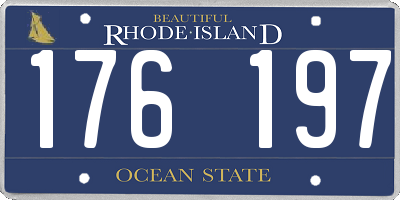 RI license plate 176197