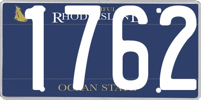 RI license plate 1762