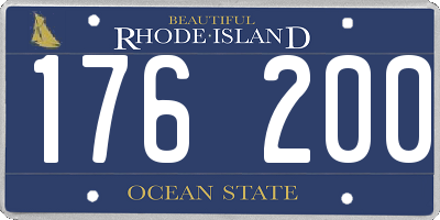 RI license plate 176200