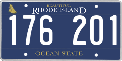 RI license plate 176201