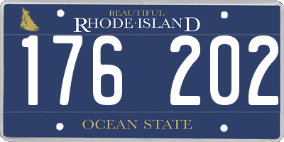 RI license plate 176202