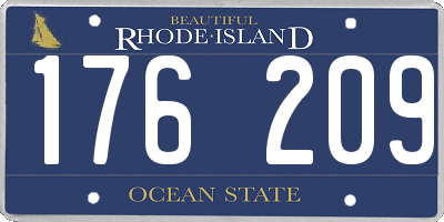 RI license plate 176209
