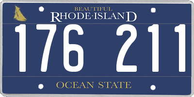 RI license plate 176211