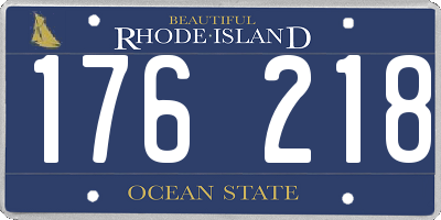 RI license plate 176218