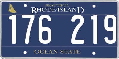 RI license plate 176219