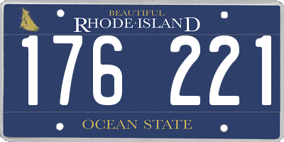 RI license plate 176221
