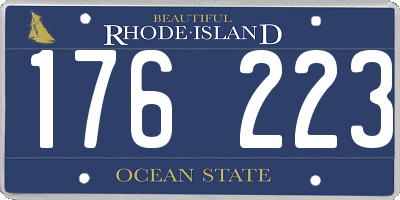 RI license plate 176223