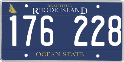 RI license plate 176228