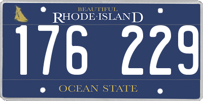 RI license plate 176229