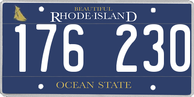 RI license plate 176230
