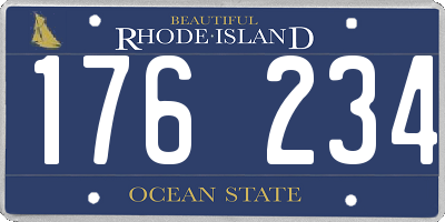 RI license plate 176234