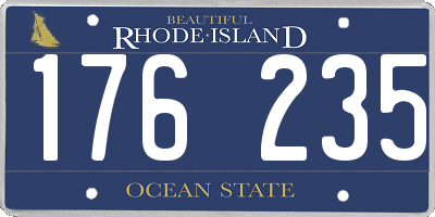 RI license plate 176235