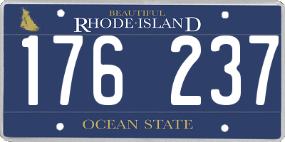 RI license plate 176237