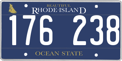 RI license plate 176238