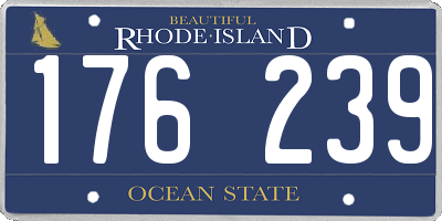 RI license plate 176239