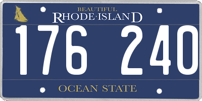RI license plate 176240