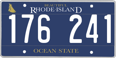 RI license plate 176241