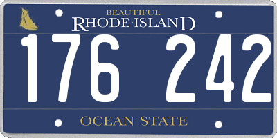 RI license plate 176242