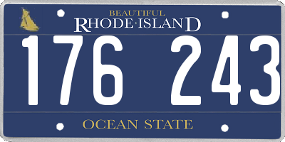 RI license plate 176243