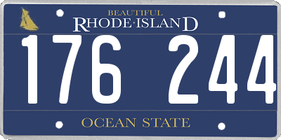RI license plate 176244