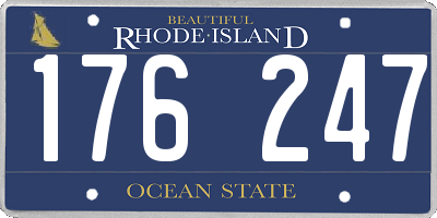RI license plate 176247