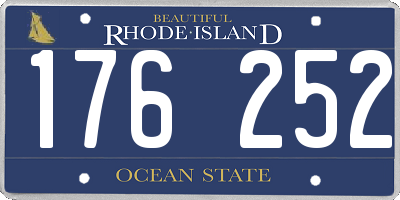 RI license plate 176252