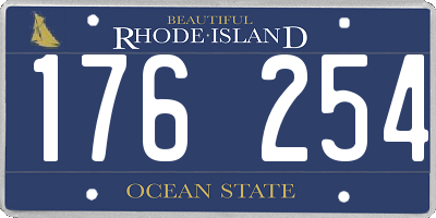 RI license plate 176254