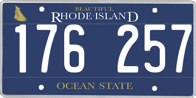 RI license plate 176257