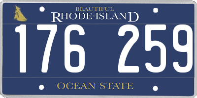 RI license plate 176259