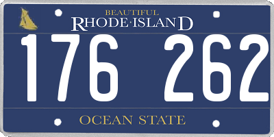 RI license plate 176262
