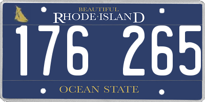 RI license plate 176265