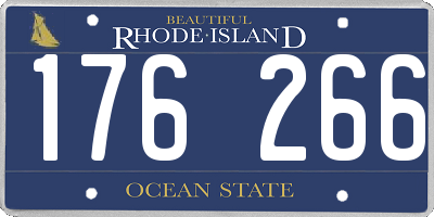 RI license plate 176266