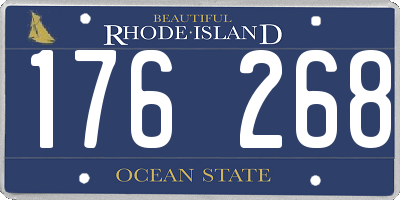 RI license plate 176268