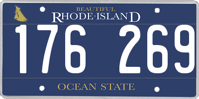 RI license plate 176269