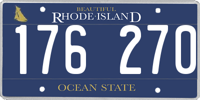 RI license plate 176270