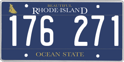 RI license plate 176271