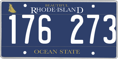 RI license plate 176273