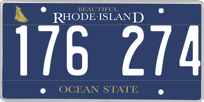 RI license plate 176274