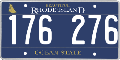 RI license plate 176276