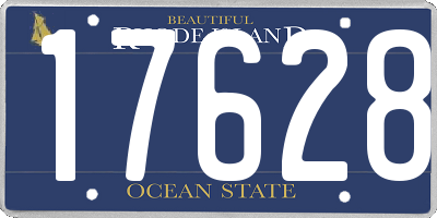 RI license plate 17628
