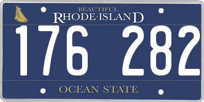 RI license plate 176282