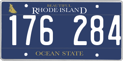 RI license plate 176284