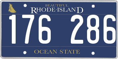RI license plate 176286